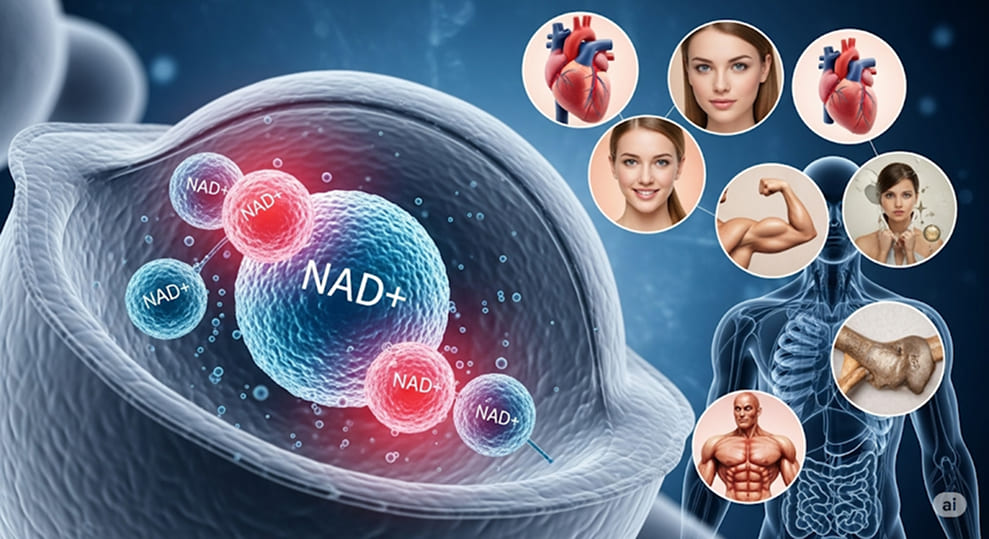 The potential benefits of NAD+ for health and longevity.