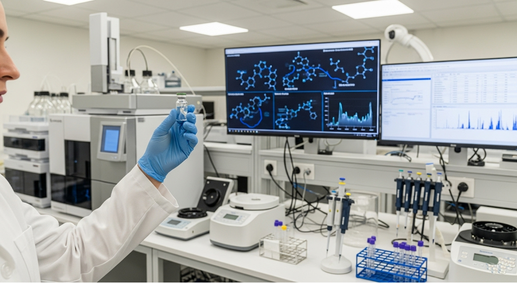 Medical laboratory performing advanced NAD+ level testing for cellular health assessment.