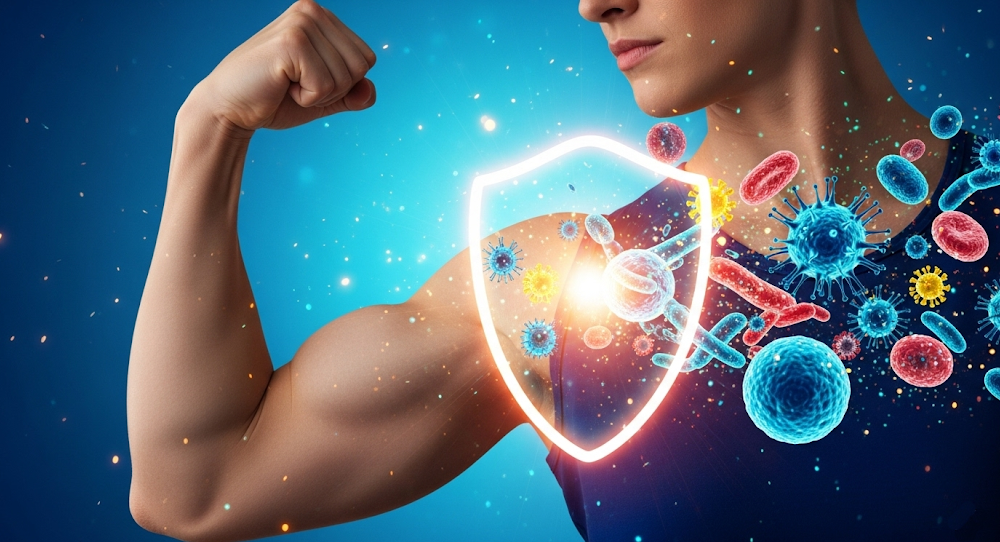 Strong muscles and immune protection concept