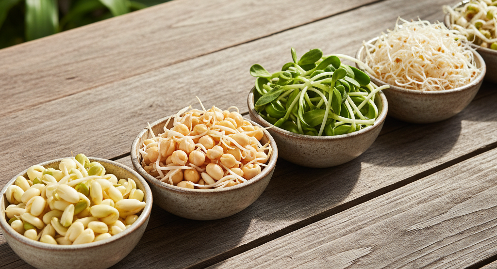 5 Best Types of Sprouts for Protein Mung Beans, Lentils, Chickpeas, Sunflower, and More