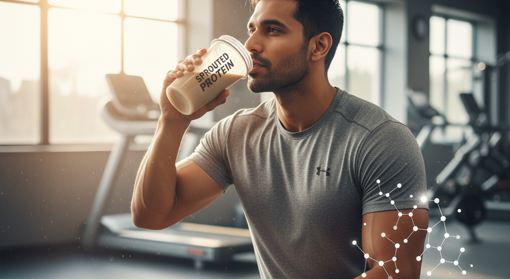 Athlete using sprouted protein for recovery