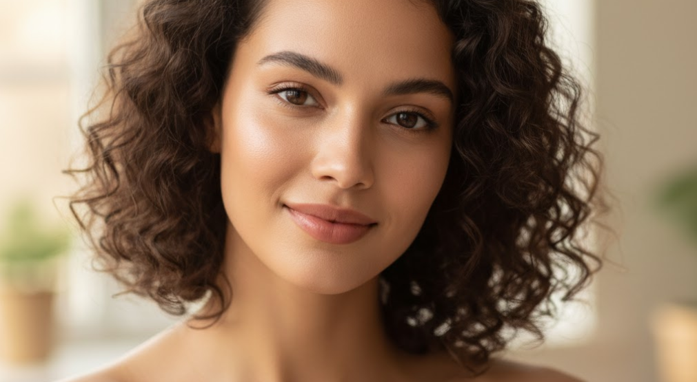 Young woman with healthy glowing skin