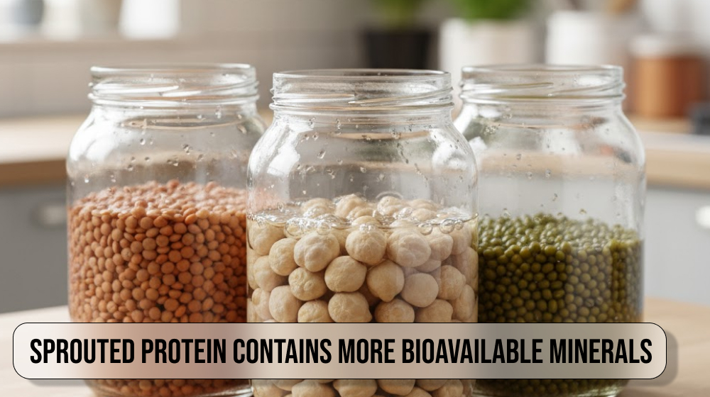 Sprouted protein contains more bioavailable minerals