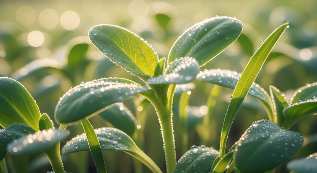 Sunflower and alfalfa sprouts rich in vitamin E.