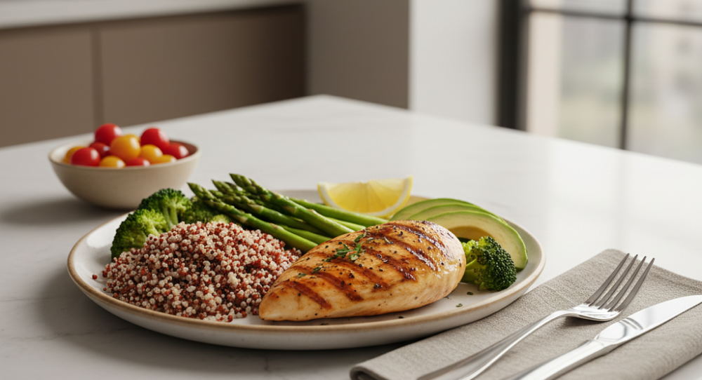 Balanced protein meal for health and recovery.