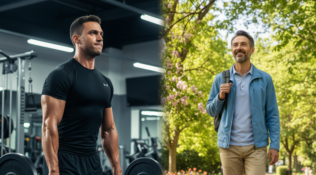 Athlete and everyday person representing different protein needs.