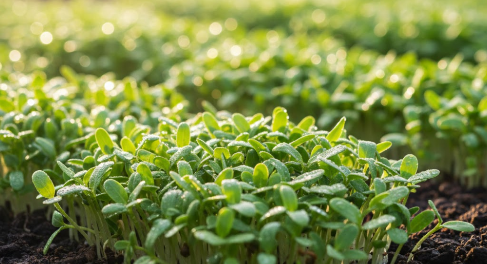 Fresh green sprouts representing living nutrition