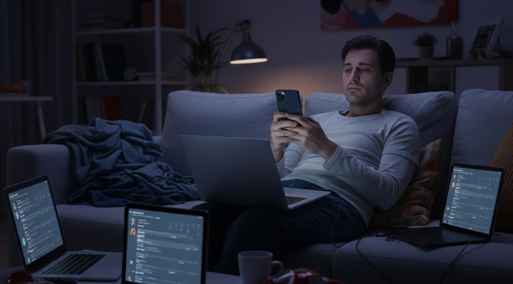 Digital overstimulation from smartphones and screens