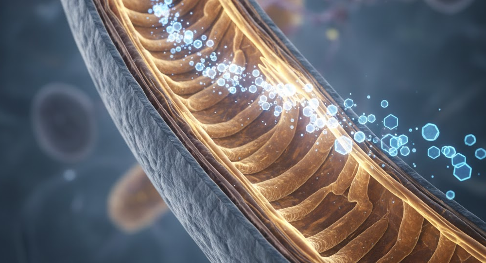Detailed view of ATP generation within mitochondria