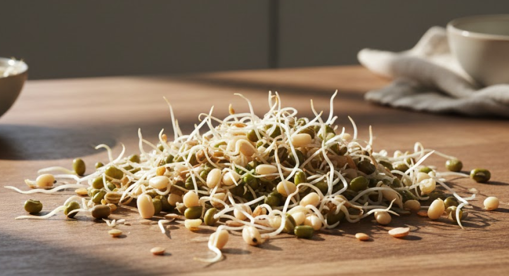 Sprouted seeds with softened fiber enhancing gut absorption