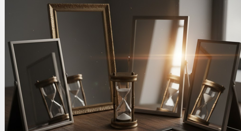 Mirrors reflecting one object in different ways