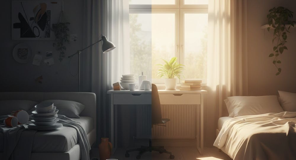 Two contrasting living environments affecting aging