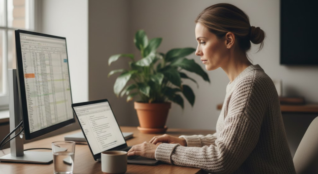 Focused professional working without distractions to improve concentration