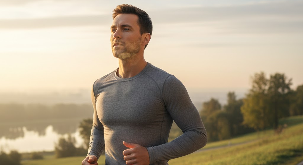 Morning run supporting circadian alignment