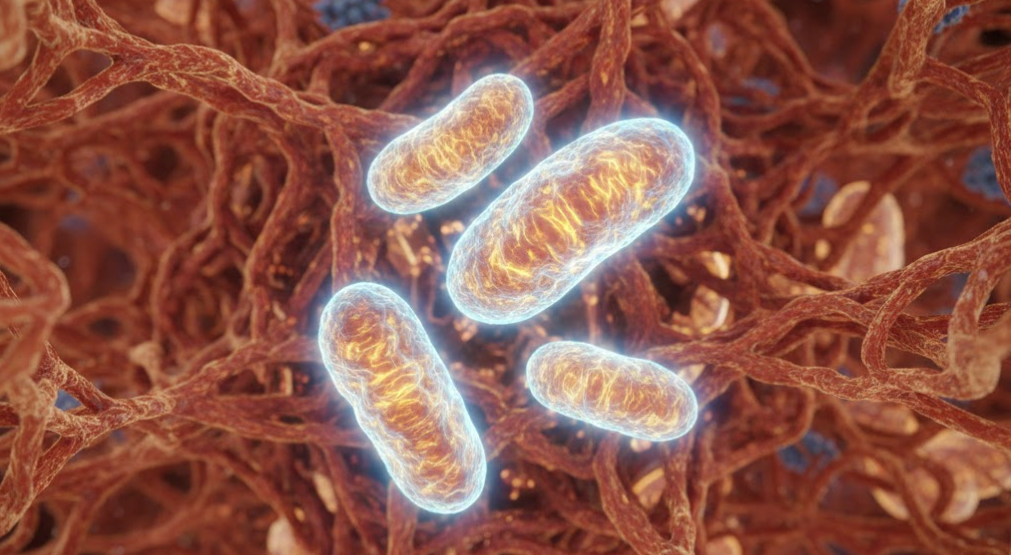 Realistic visualization of mitochondria adapting to stress