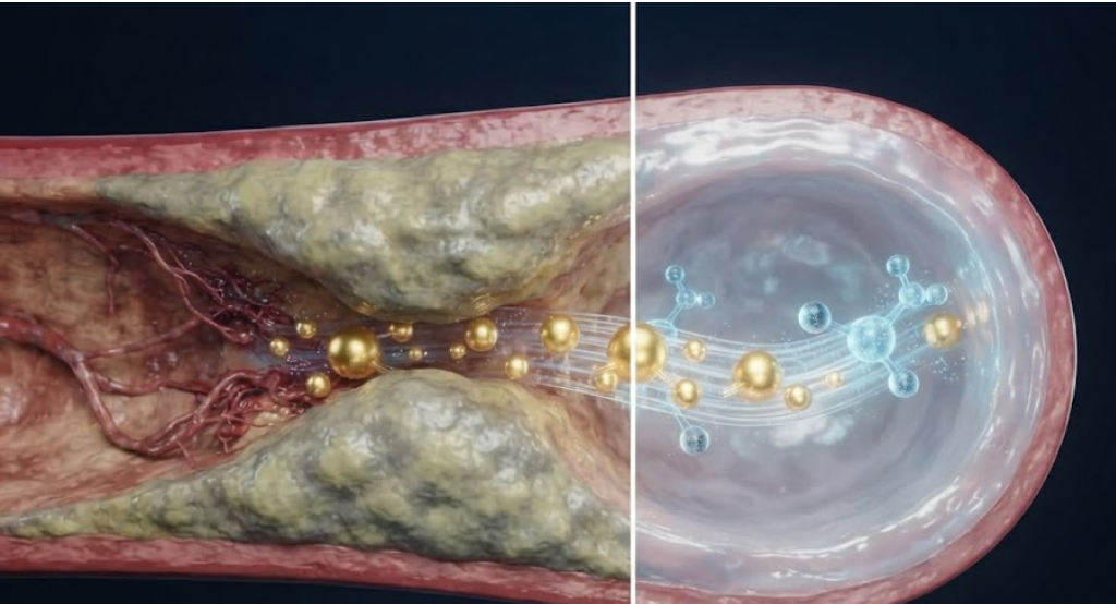 Comparison of calcified arteries versus healthy flexible blood vessels