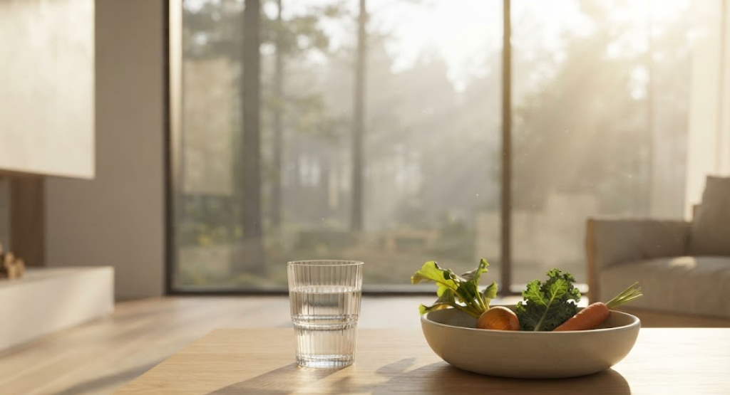 Minimalist home scene representing longevity