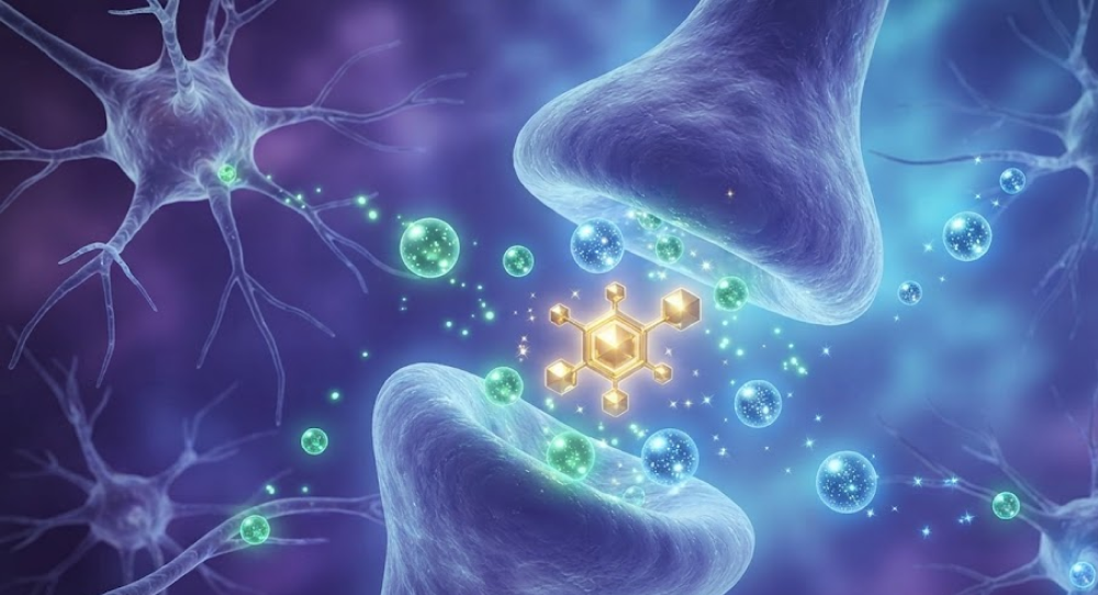Microscopic view of neurotransmitter synthesis catalyzed by B6