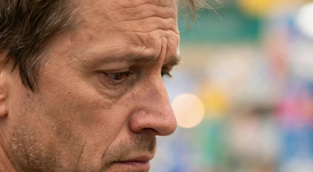 Man in his 40s looking conflicted while comparing conventional allergy medicine box and natural supplement bottle in pharmacy