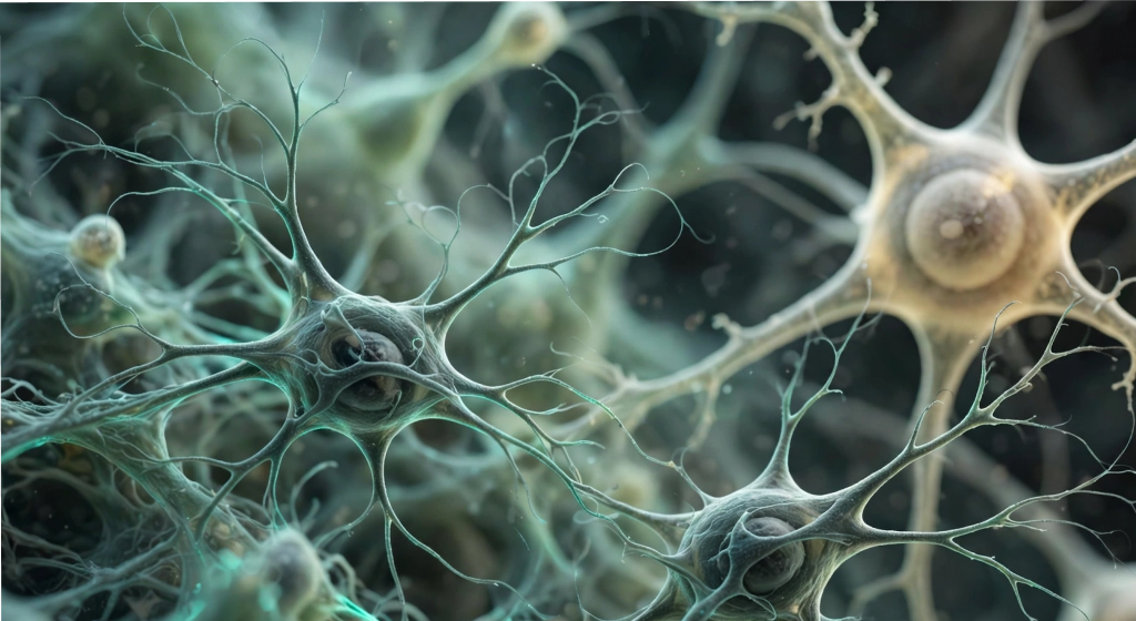 Dense resilient synaptic contact points between mature cortical neurons with myelin-sheathed axons